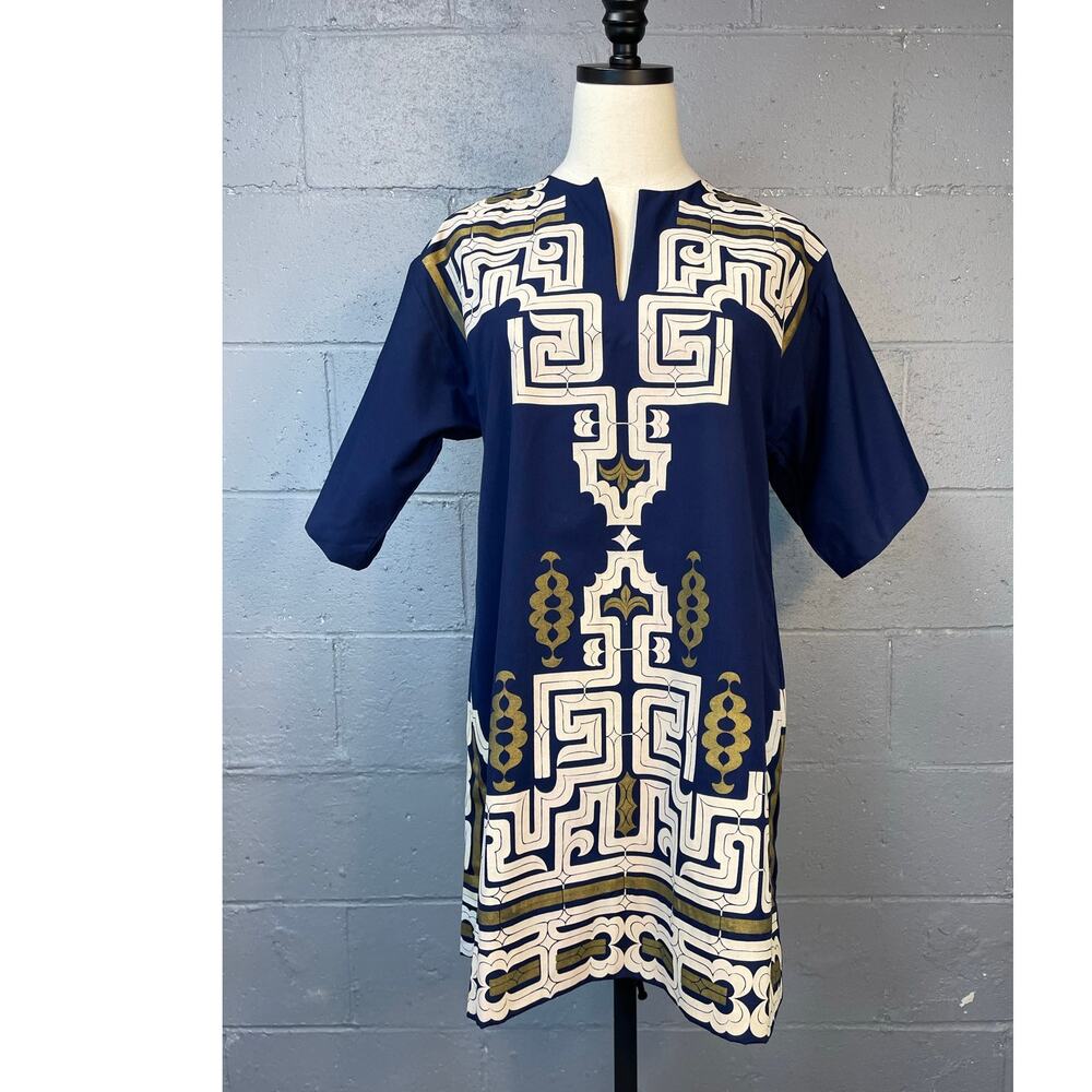 Vintage 1960s 70s Tropical Psychedelic Tunic Mini Dress The Bayshaws of St Lucia